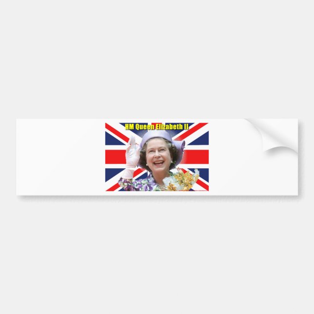 HM Queen Elizabeth II Bumper Sticker (Front)