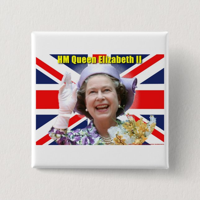 HM Queen Elizabeth II Button (Front)