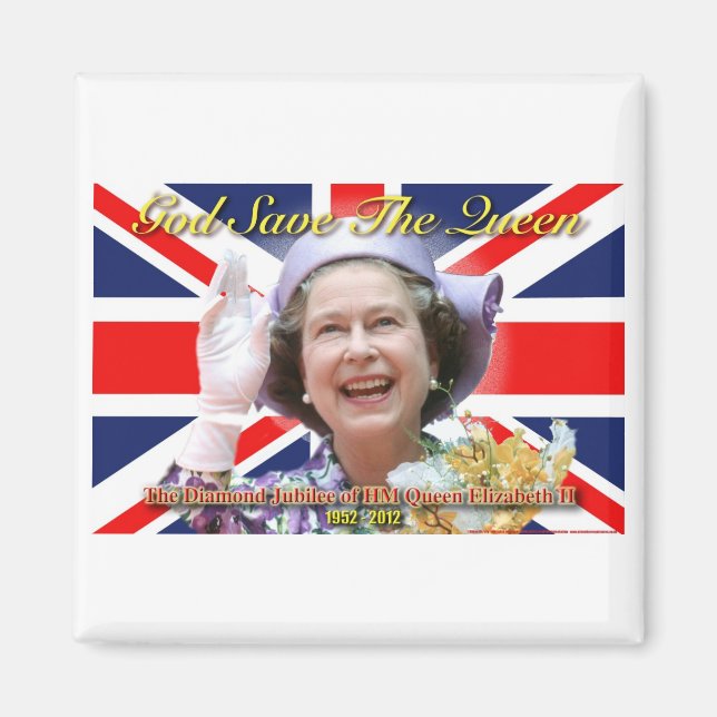 HM Queen Elizabeth II Diamond Jubilee Magnet (Front)