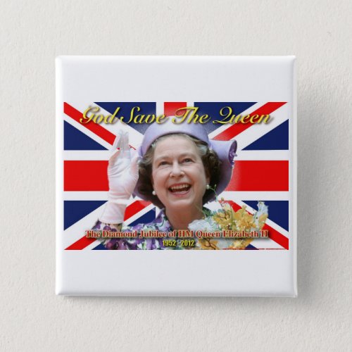 HM Queen Elizabeth II Diamond Jubilee Pinback Button