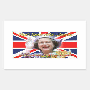 HM Queen Elizabeth II Diamond Jubilee Rectangular Sticker