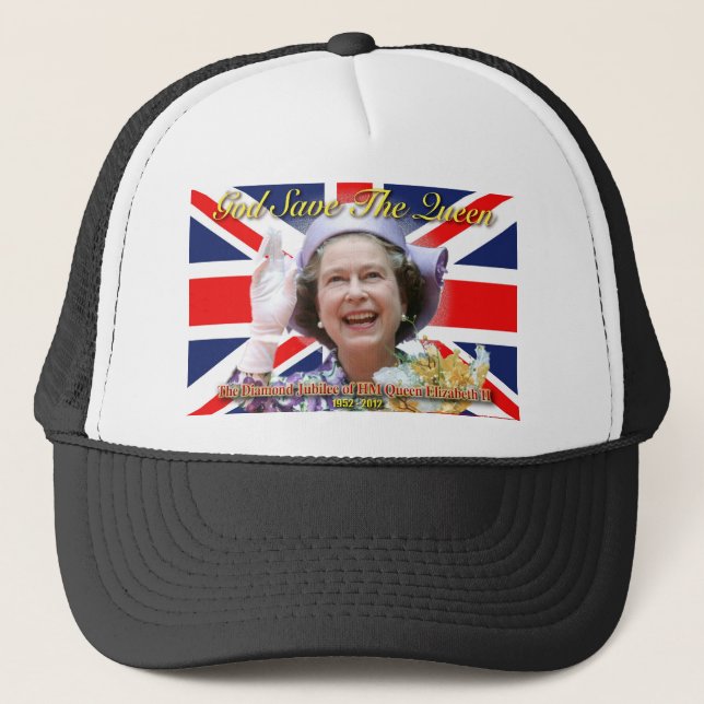 HM Queen Elizabeth II Diamond Jubilee Trucker Hat (Front)