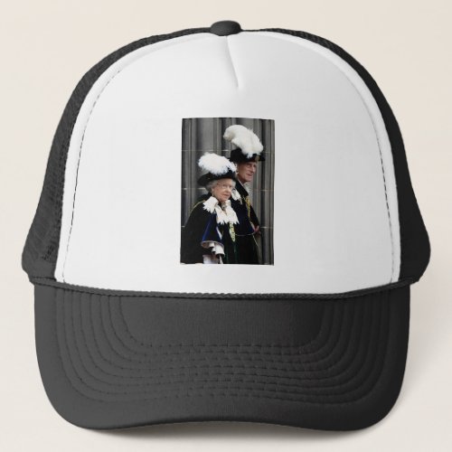 HM Queen Elizabeth II  HRH Prince Philip Trucker Hat