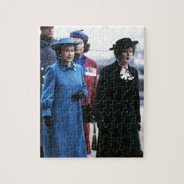 HM Queen Elizabeth II-Margaret Thatcher Jigsaw Puzzle (Vertical)