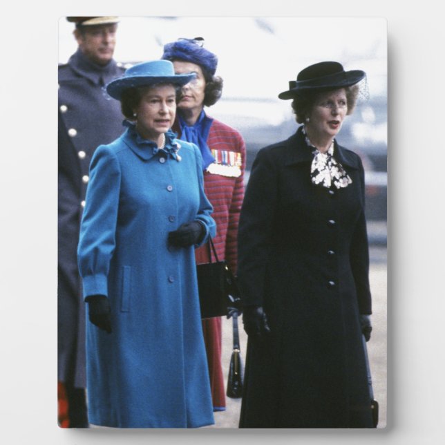 HM Queen Elizabeth II-Margaret Thatcher Plaque (Front)