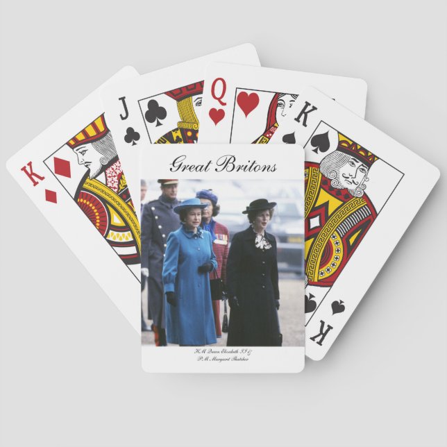 HM Queen Elizabeth II-Margaret Thatcher Poker Cards (Back)