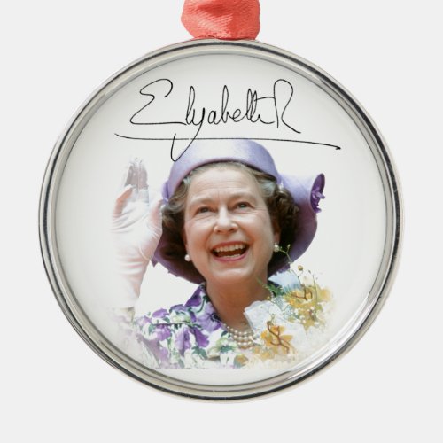 HM Queen Elizabeth II Metal Ornament