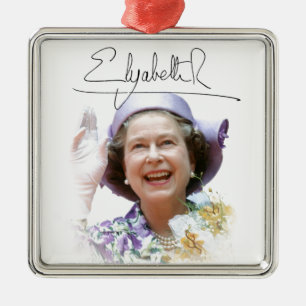 HM Queen Elizabeth II Metal Ornament