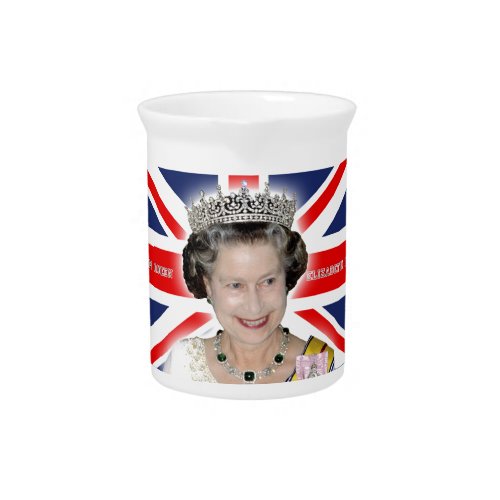 HM Queen Elizabeth II _ Pro photo Beverage Pitcher