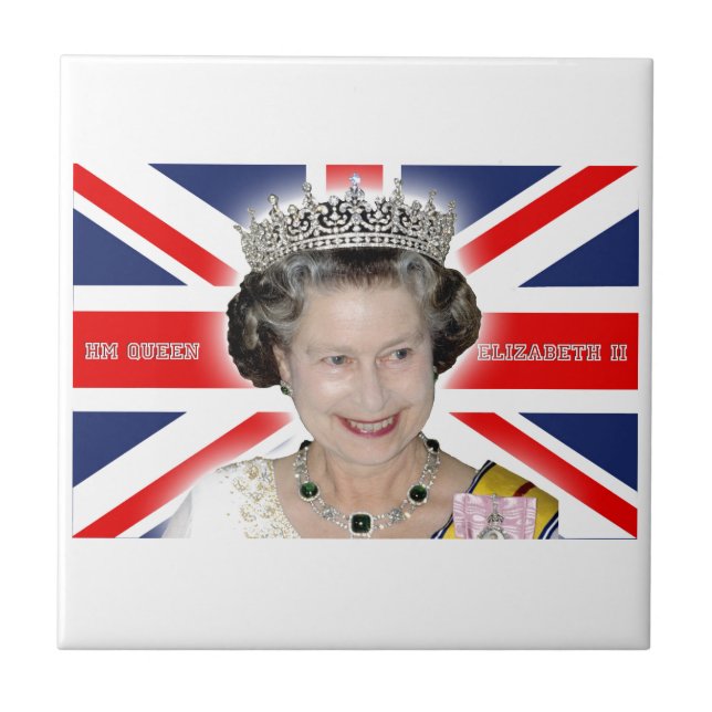 HM Queen Elizabeth II - Pro photo Ceramic Tile (Front)