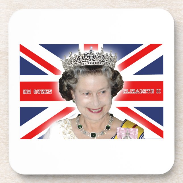 HM Queen Elizabeth II - Pro photo Drink Coaster (Front)