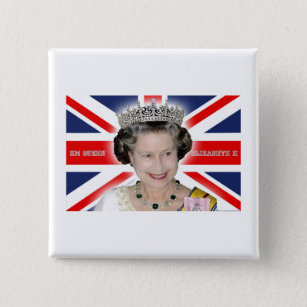HM Queen Elizabeth II - Pro photo Pinback Button