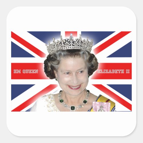 HM Queen Elizabeth II _ Pro photo Square Sticker