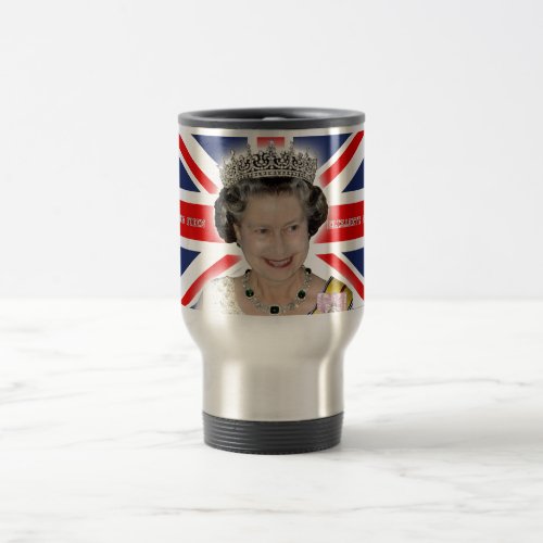 HM Queen Elizabeth II _ Pro photo Travel Mug