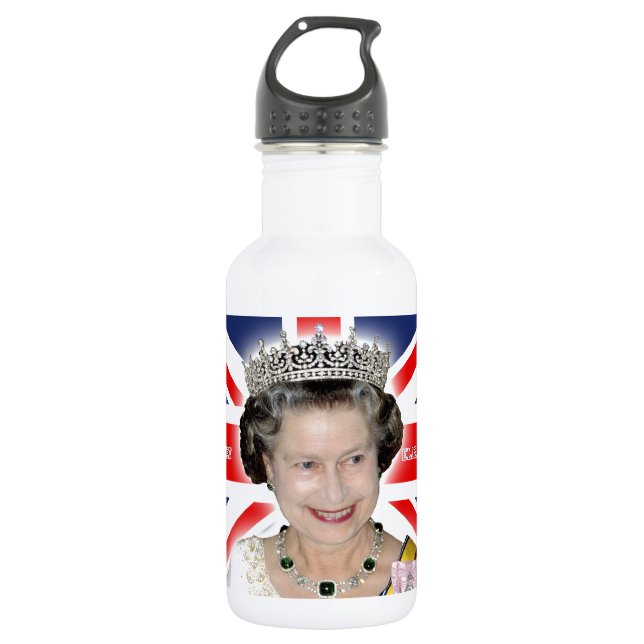 HM Queen Elizabeth II - Pro photo Water Bottle (Front)