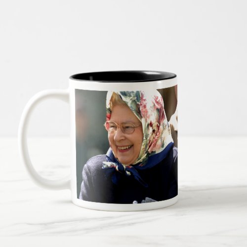 HM Queen Elizabeth II Two_Tone Coffee Mug