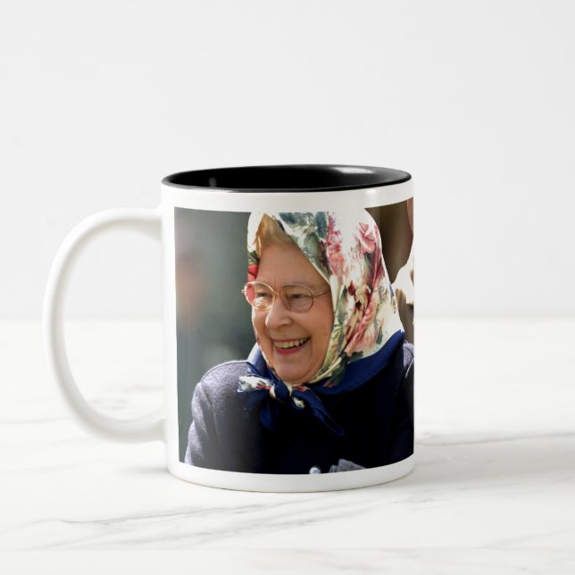 HM Queen Elizabeth II Two-Tone Coffee Mug (Left)