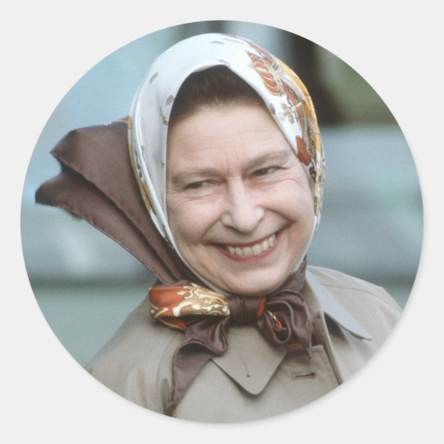 HM Queen Elizabeth II-Windsor 1983 Classic Round Sticker (Front)