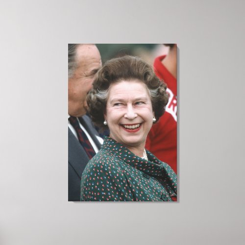 HM Queen Elizabeth II Windsor 1986 Canvas Print