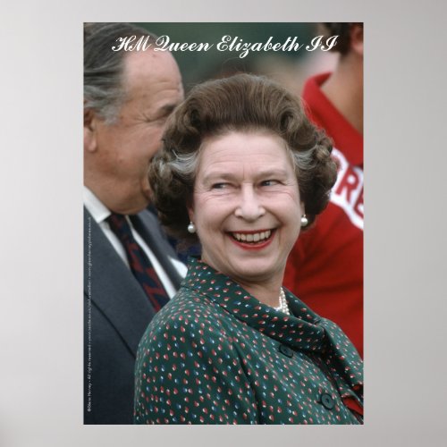 HM Queen Elizabeth II Windsor 1986 Poster