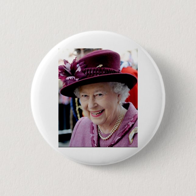 HM Queen Elizabeth II Windsor 2012 Professional Ph Button (Front)