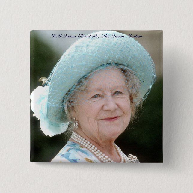 HM Queen Elizabeth, The Queen Mother Berlin 1987 Pinback Button (Front)