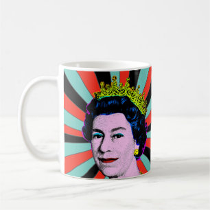 HM Queen Pop Art Modern Platinum Jubilee Coffee Mug