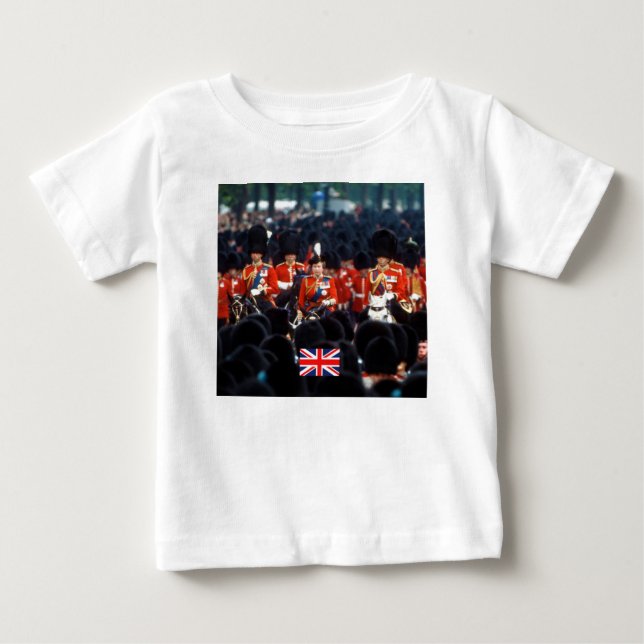 HM The Queen Elizabeth II Prince Philip London Baby T-Shirt (Front)