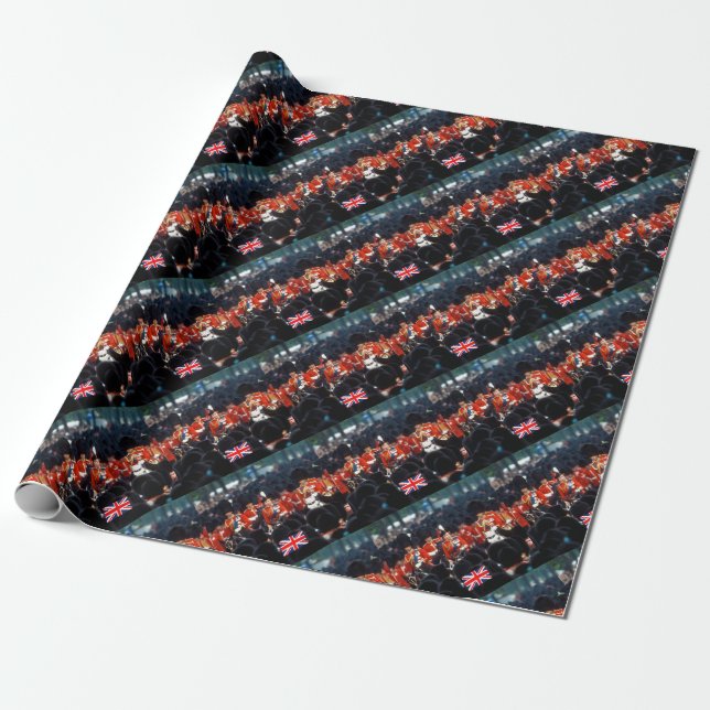 HM The Queen Elizabeth II Prince Philip London Wrapping Paper (Unrolled)