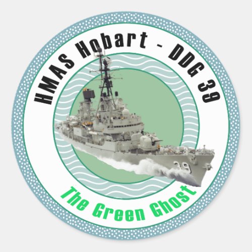 HMAS Hobart DDG 39 Classic Round Sticker