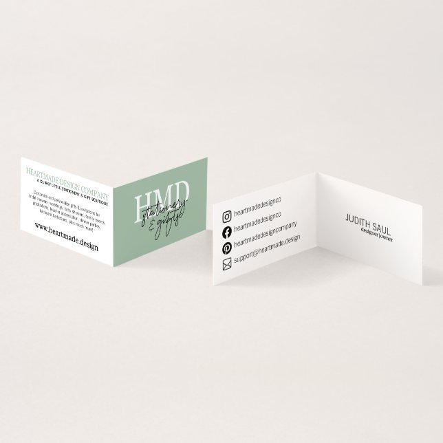 HMD Graphic Design 2020 Business Card (Inside and Outside)
