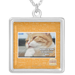 Hmmm. Silver Plated Necklace