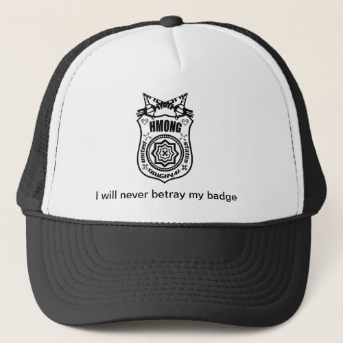 hmong badge trucker hat