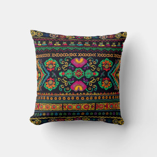 Hmong Brocade Pattern Throw Pillow