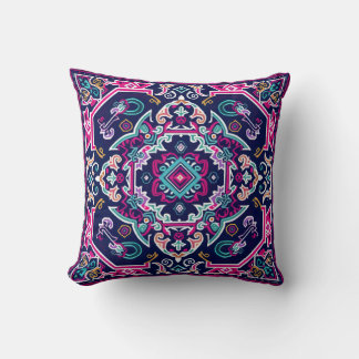Hmong Brocade Pattern Throw Pillow