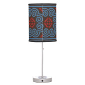 Hmong Floral Pattern Artwork Table Lamp (Back)