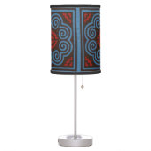 Hmong Floral Pattern Artwork Table Lamp (Left)