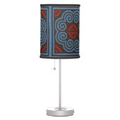 Hmong Floral Pattern Artwork Table Lamp (Right)
