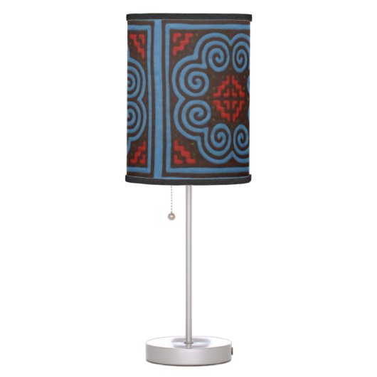 Hmong Floral Pattern Artwork Table Lamp (Right)