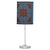 Hmong Floral Pattern Artwork Table Lamp (Front)