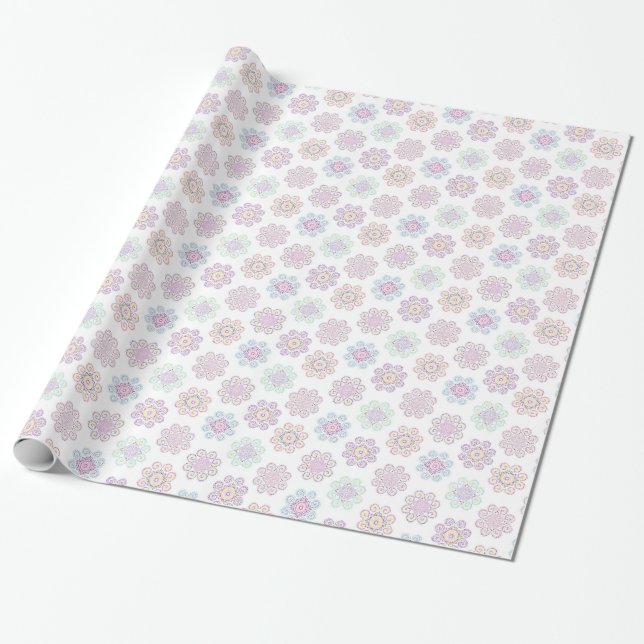Hmong Inspired Bright Color Design (SM) Wrapping Paper (Unrolled)