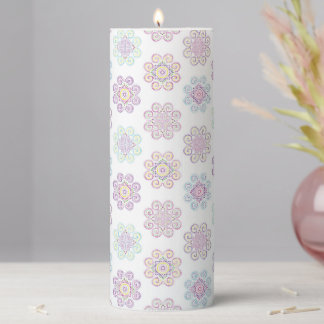 Hmong Inspired Pattern Design Pillar Candle