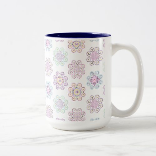 Hmong Inspired Pattern Design Two_Tone Coffee Mug