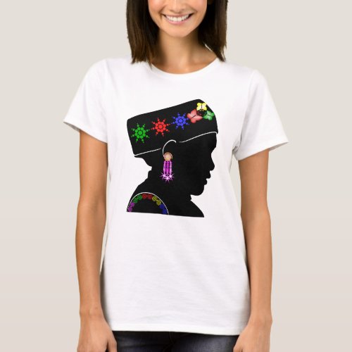 Hmong Lady with Stars earring T_Shirt
