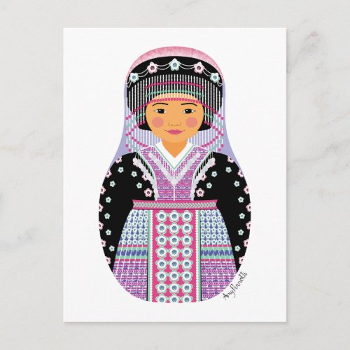 Hmong Matryoshka Postcard