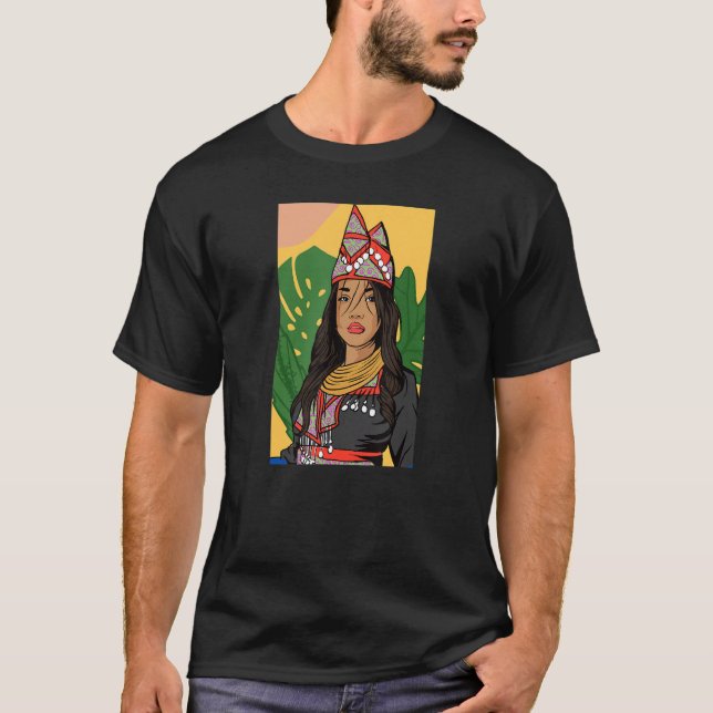 Hmong Miao Hmoob Girl Woman Princess Strong_4 T-Shirt (Front)