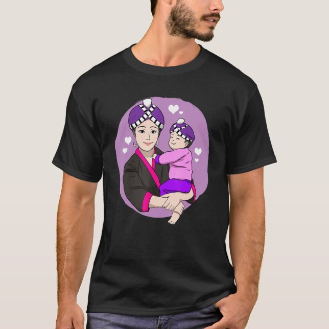 Hmong Miao Proud Traditional Mother Woman Hmoob Et T-Shirt (Front)