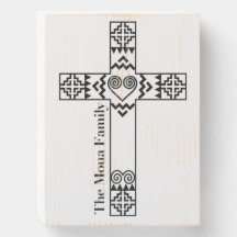 Hmong Moua Family Cross Decor
