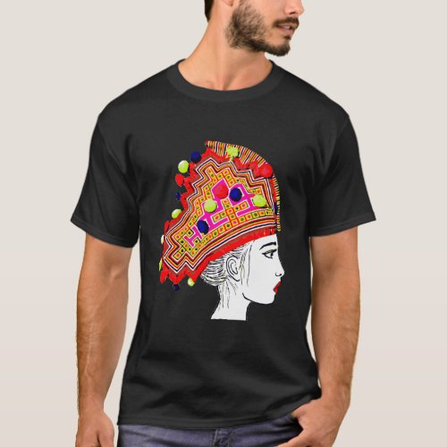 Hmong Rooster Hat T_Shirt