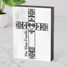 Hmong Thao Family Cross Decor
